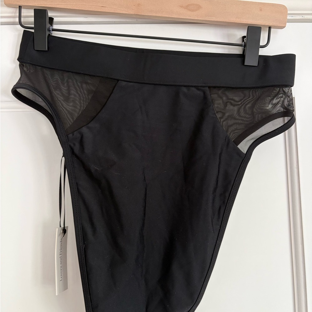 Lovers + Friends Black High Waist Bikini Bottom